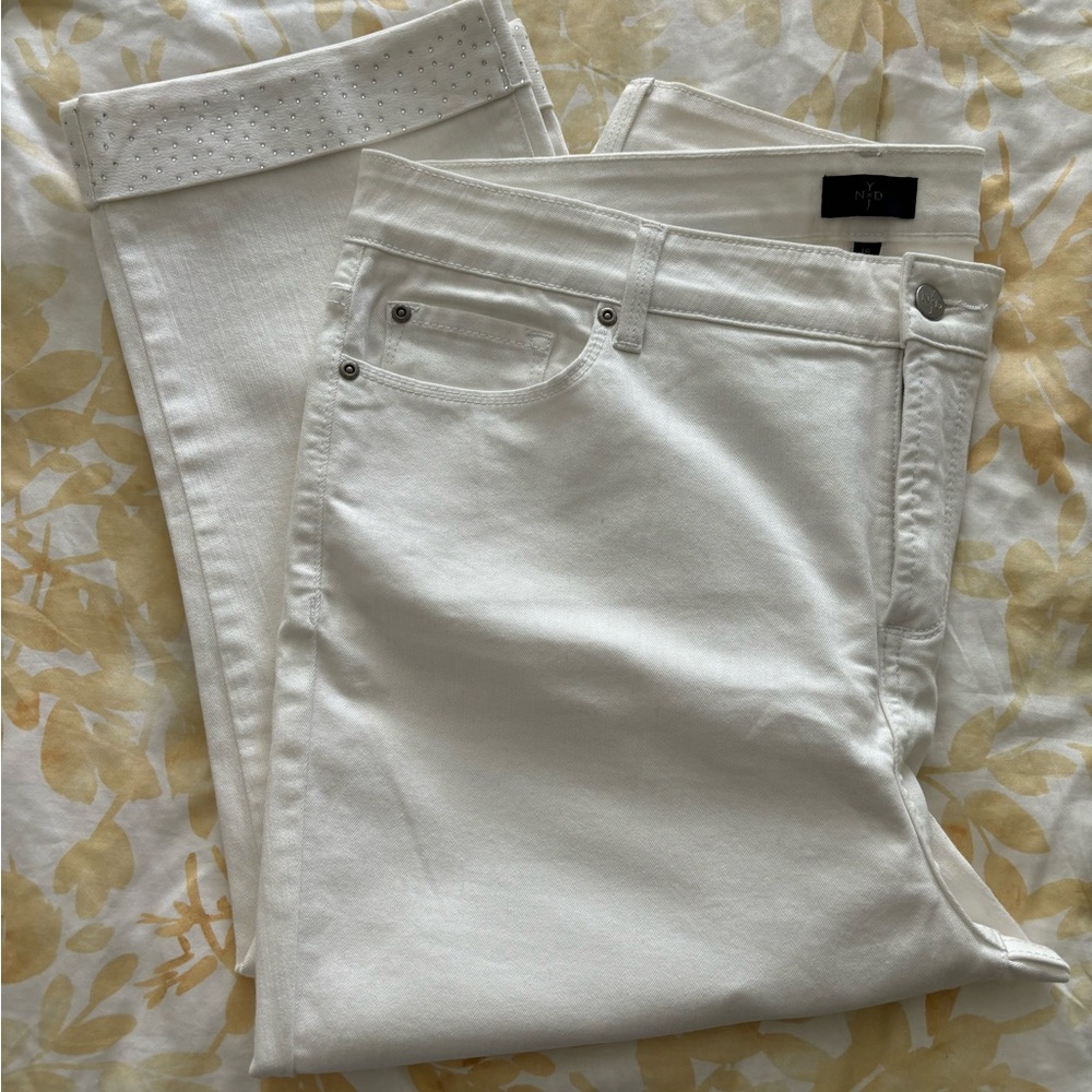 NYDJ White Crop Jeans